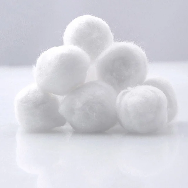 Absorbent Cotton Balls Wound Skin Clinical Cleaning